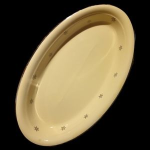 Vtg 1933 OvenServe Fish Platter Dish OS-54 Homer Laughlin Stars Silver Rim